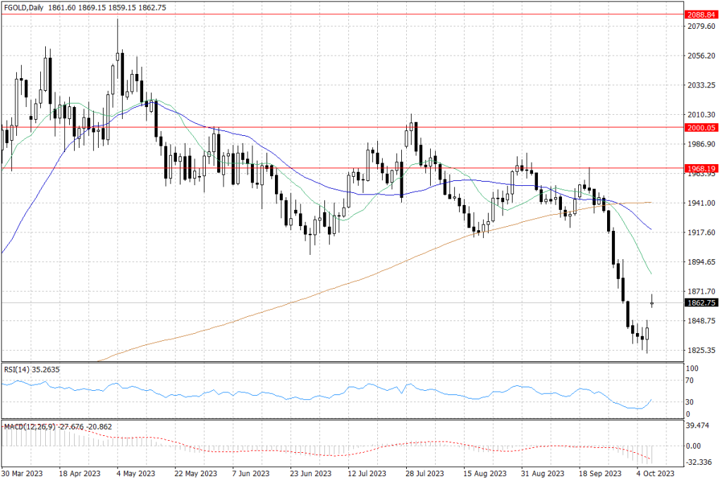 Notowania złota - dane dzienne