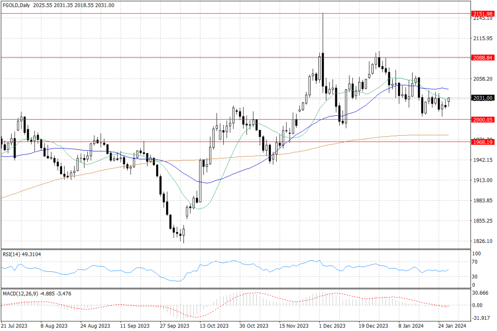 Notowania złota – dane dzienne